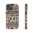 Retro Music Theme Phone Case - Stylish & Durable Tough Cases